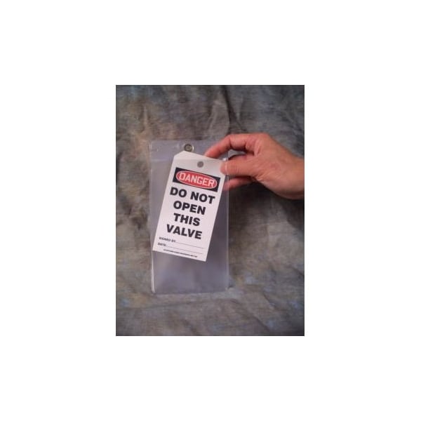 Accuform TAG POUCH CLEAR PLASTIC OVERFLAP DTH719 DTH719 - main